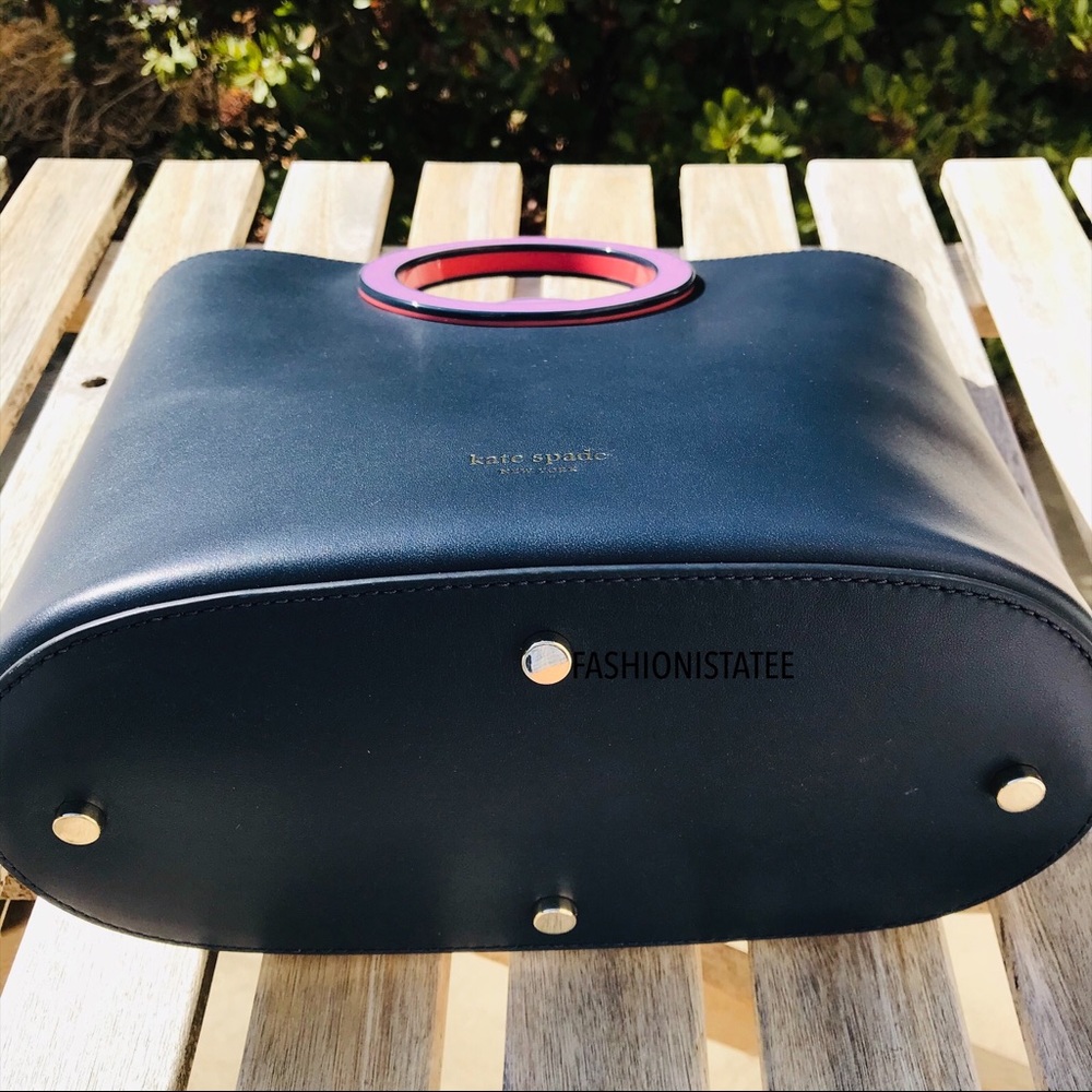 Kate Spade Betty Medium Tote Blazer Blue Multi - Picture 5 of 6